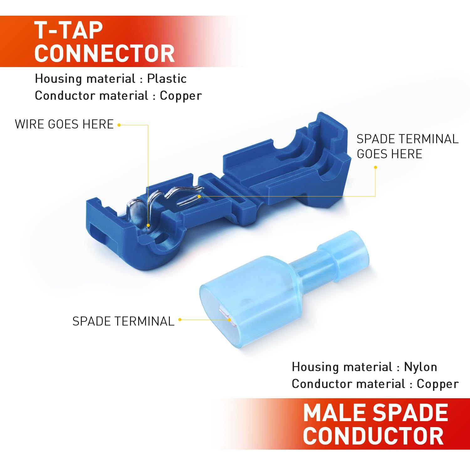 Electrical Kit-120 Pcs Quick Splice T-Tap Kits - 图片 3